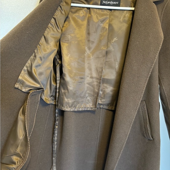 SOLD Vintage YSL wrap wool coat - Picture 3 of 7